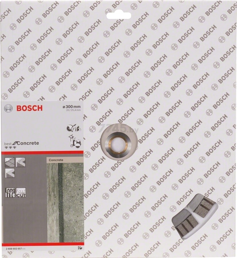 Круг алмазный 300х20/25,4 мм BOSCH Best for Concrete (2608602657) - Фото 2